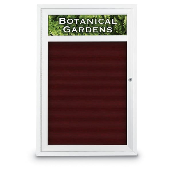 Indoor Enclosed Combo Board, 42"x32", Black Frame/Blue & Surf